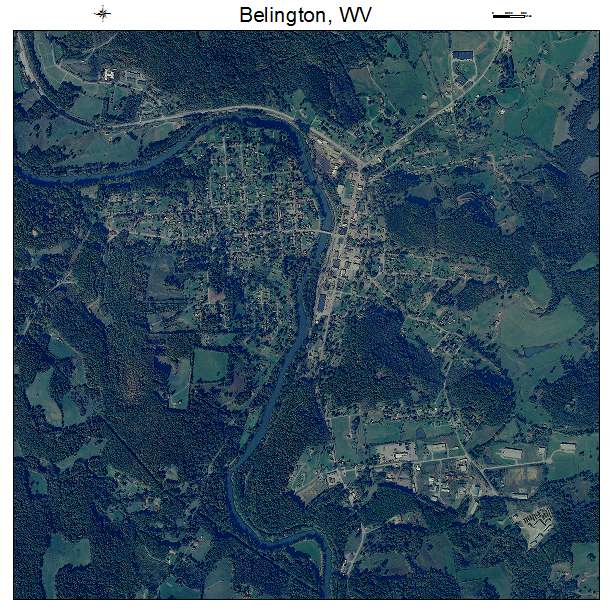 Belington, WV air photo map