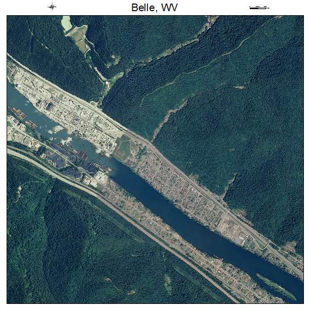 Belle, WV air photo map