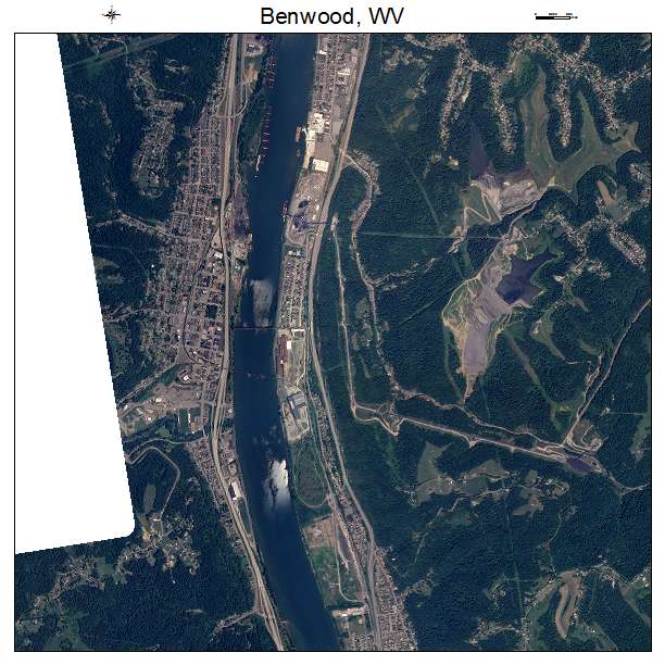 Benwood, WV air photo map