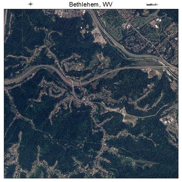 Bethlehem, WV air photo map