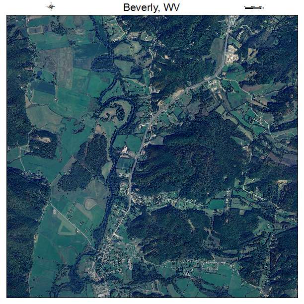 Beverly, WV air photo map