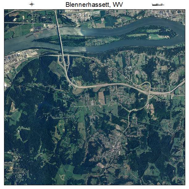 Blennerhassett, WV air photo map