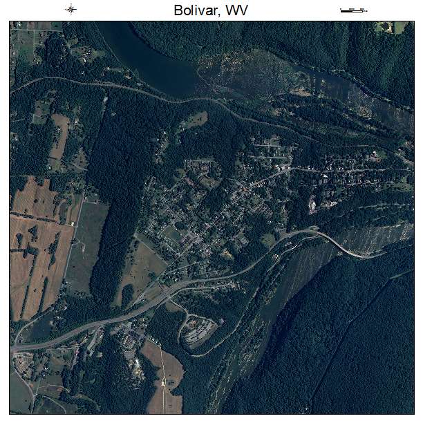Bolivar, WV air photo map