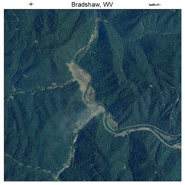 Bradshaw, WV air photo map