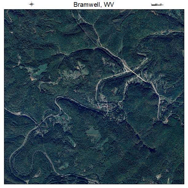 Bramwell, WV air photo map