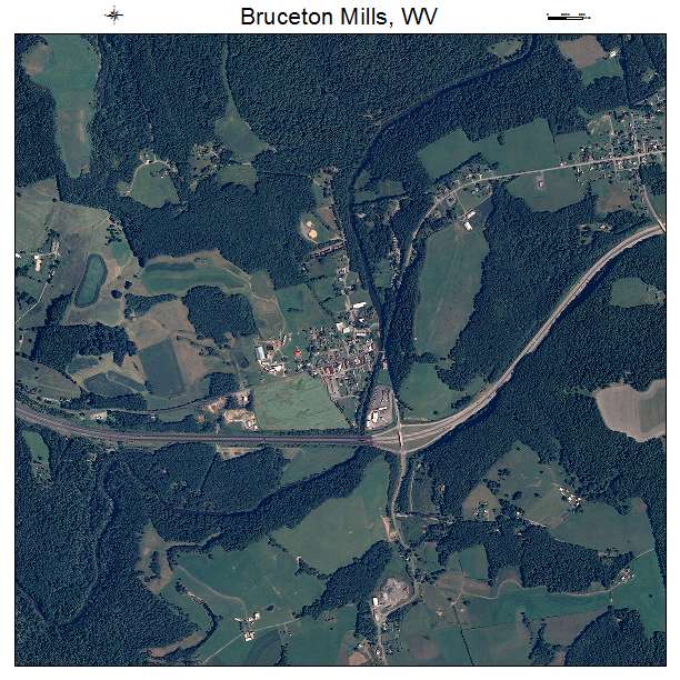Bruceton Mills, WV air photo map