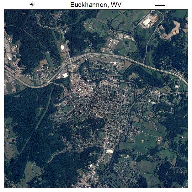 Buckhannon, WV air photo map
