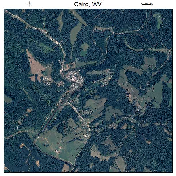 Cairo, WV air photo map