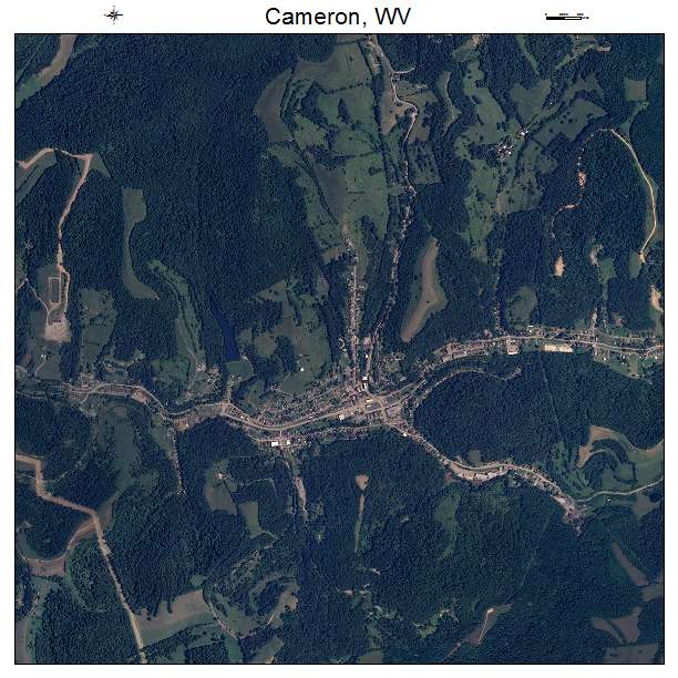 Cameron, WV air photo map