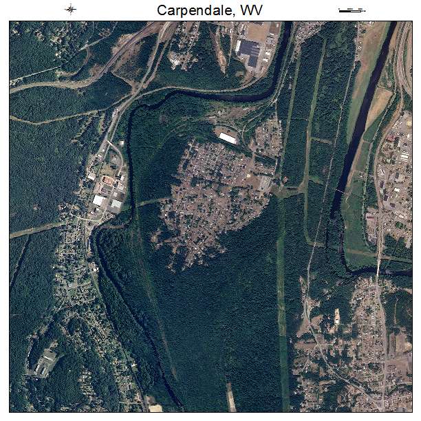 Carpendale, WV air photo map