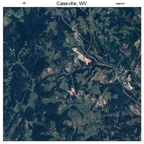 Cassville, WV air photo map