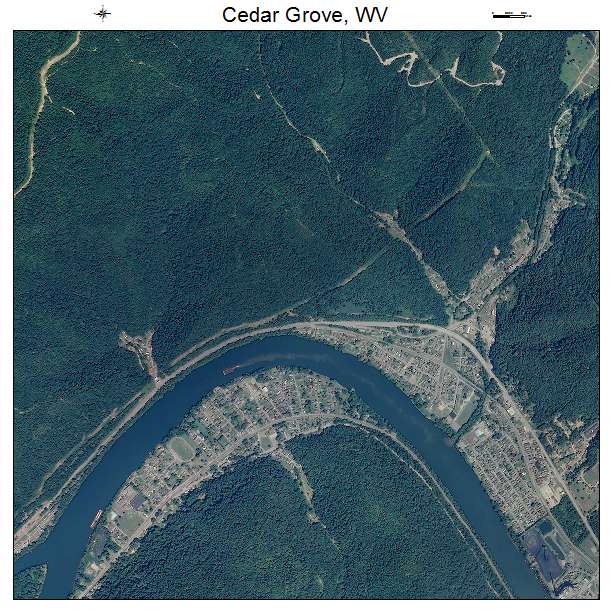 Cedar Grove, WV air photo map