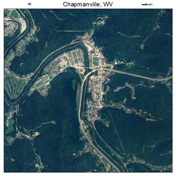 Chapmanville, WV air photo map