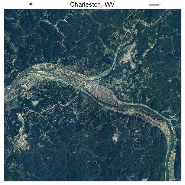 Charleston, WV air photo map