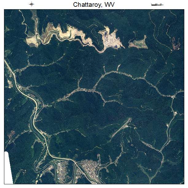Chattaroy, WV air photo map