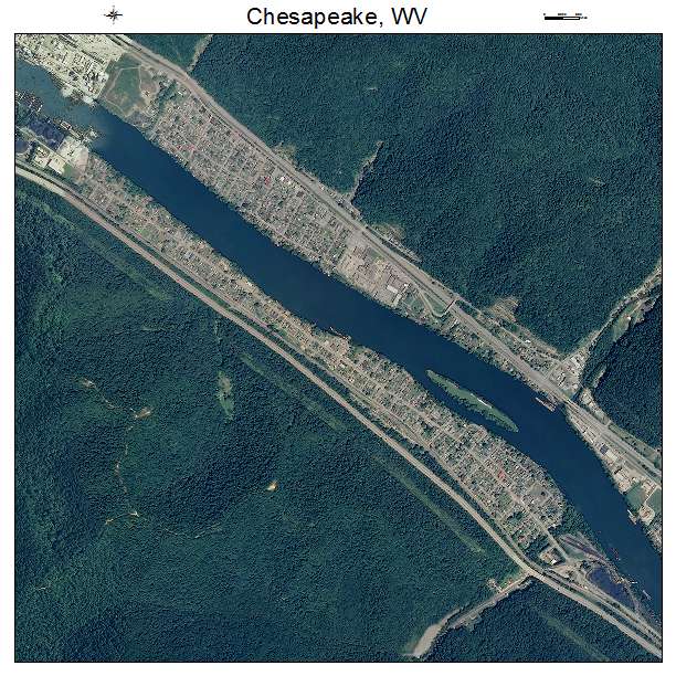 Chesapeake, WV air photo map