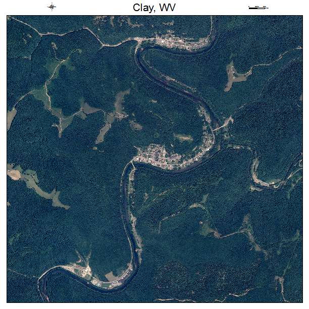 Clay, WV air photo map