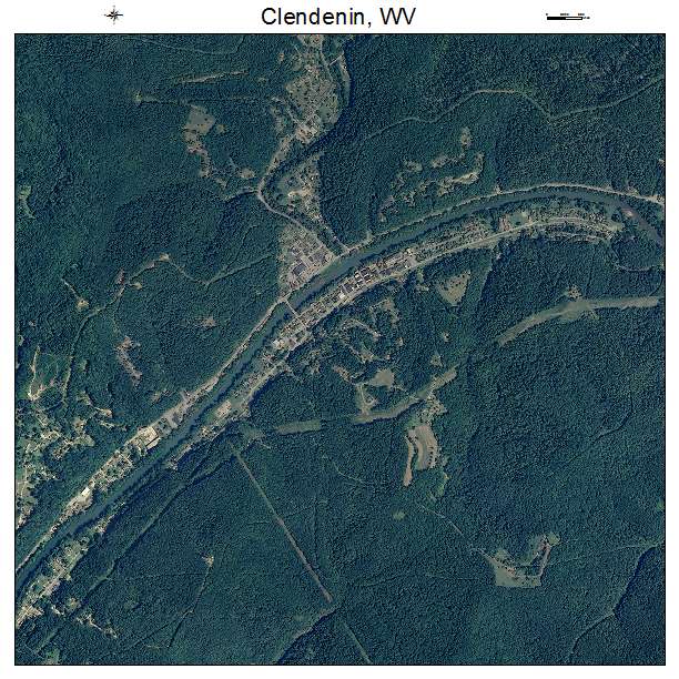 Clendenin, WV air photo map