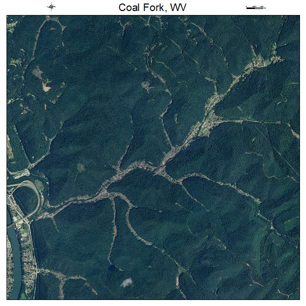 Coal Fork, WV air photo map