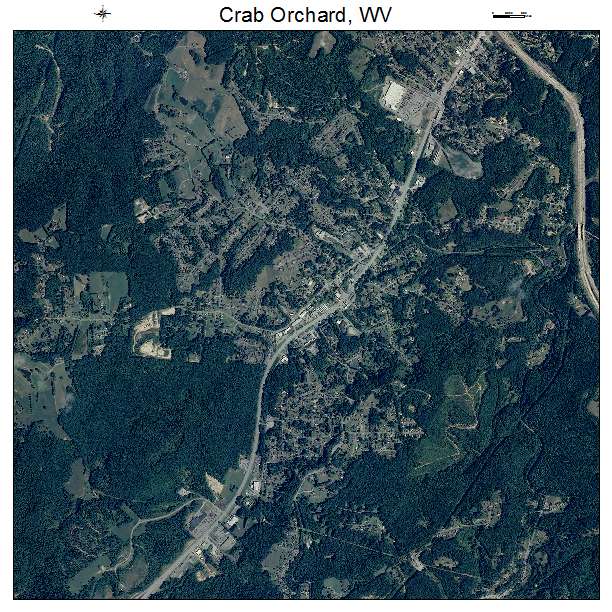 Crab Orchard, WV air photo map