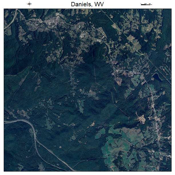 Daniels, WV air photo map