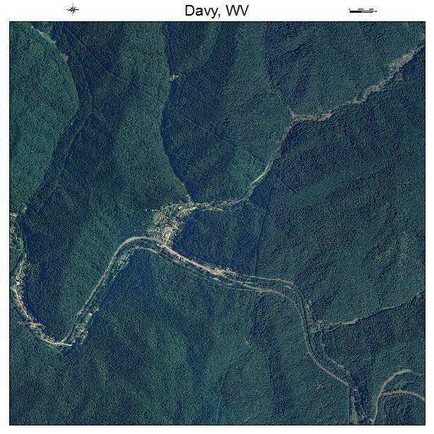 Davy, WV air photo map