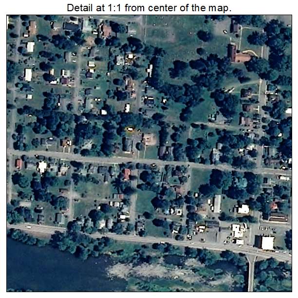 Alderson, West Virginia aerial imagery detail