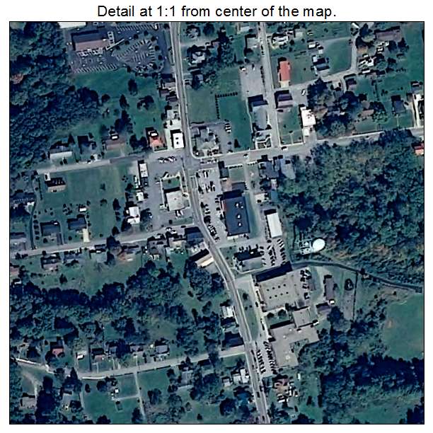Athens, West Virginia aerial imagery detail