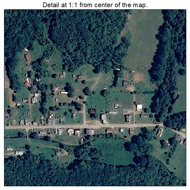 Auburn, West Virginia aerial imagery detail