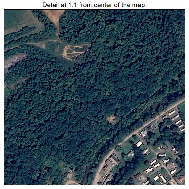 Barrackville, West Virginia aerial imagery detail
