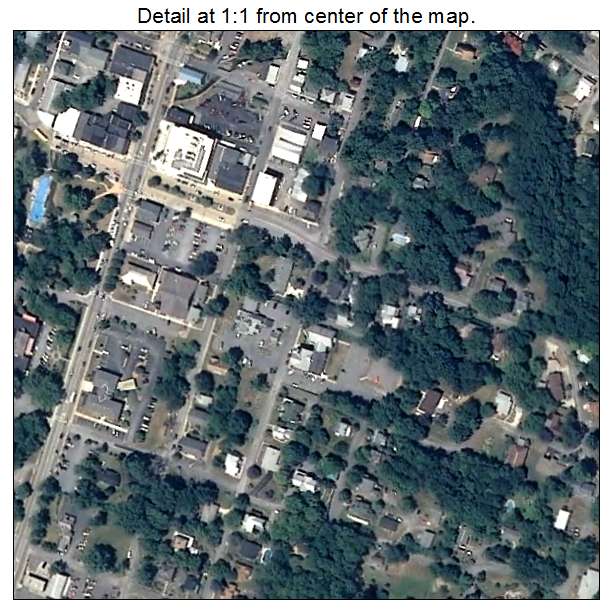 Bath Berkeley Springs, West Virginia aerial imagery detail