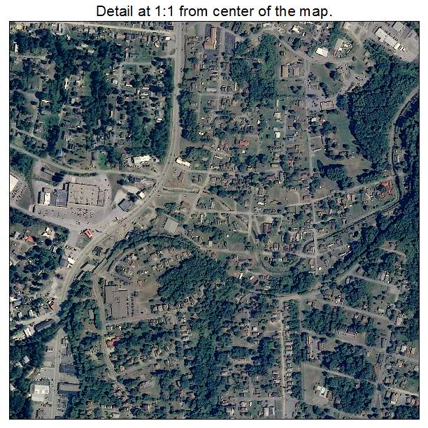 Beckley, West Virginia aerial imagery detail