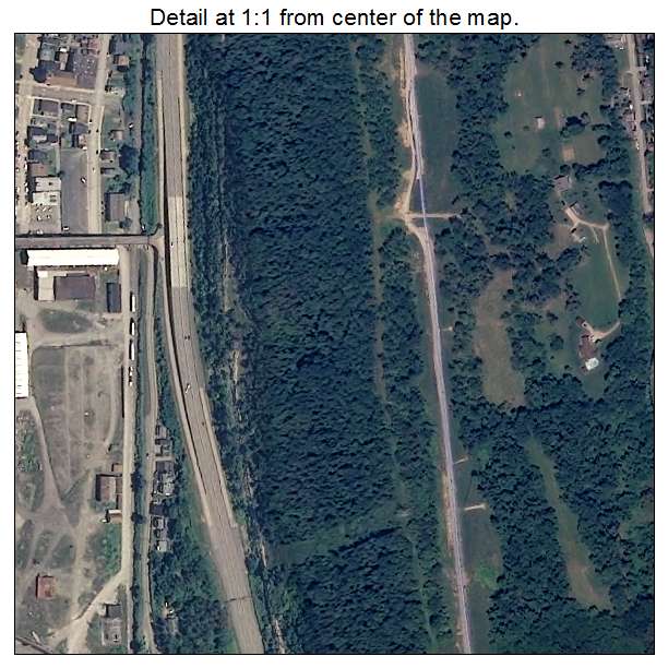 Benwood, West Virginia aerial imagery detail