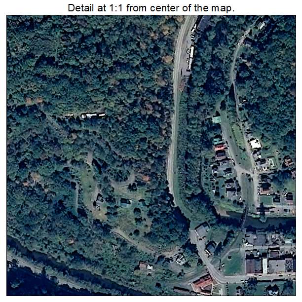 Bramwell, West Virginia aerial imagery detail
