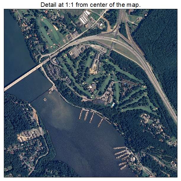 Cheat Lake, West Virginia aerial imagery detail