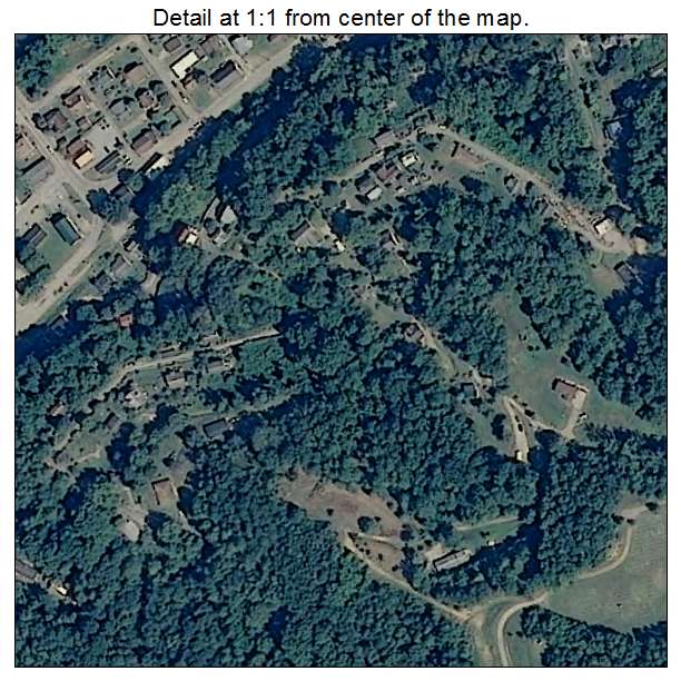 Clendenin, West Virginia aerial imagery detail