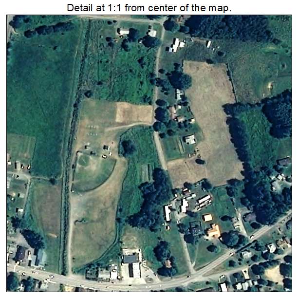 Cowen, West Virginia aerial imagery detail