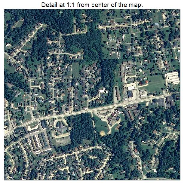 Cross Lanes, West Virginia aerial imagery detail