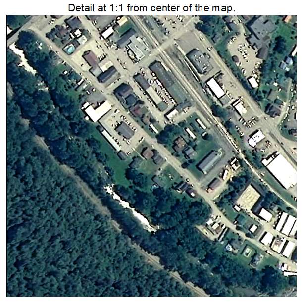 Danville, West Virginia aerial imagery detail