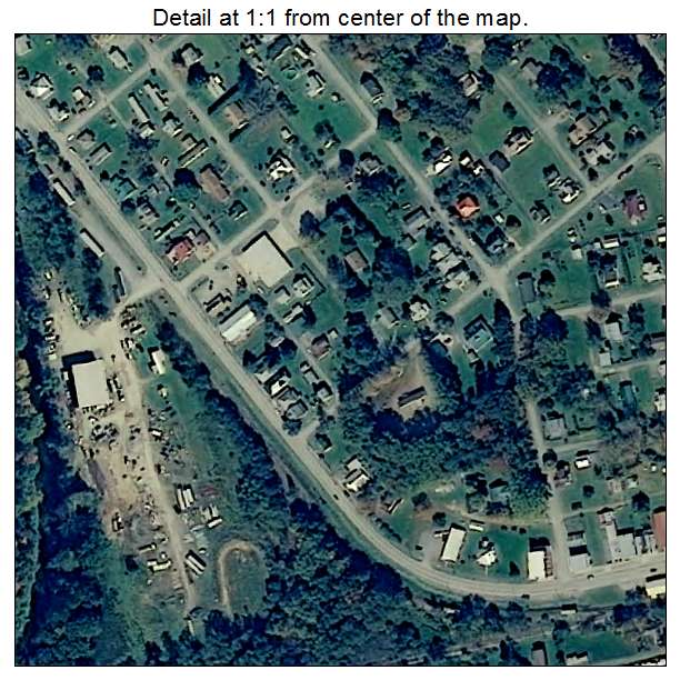 Durbin, West Virginia aerial imagery detail