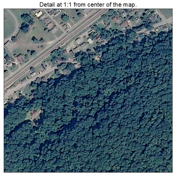 East Bank, West Virginia aerial imagery detail