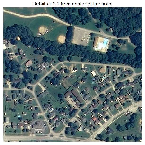 Eleanor, West Virginia aerial imagery detail