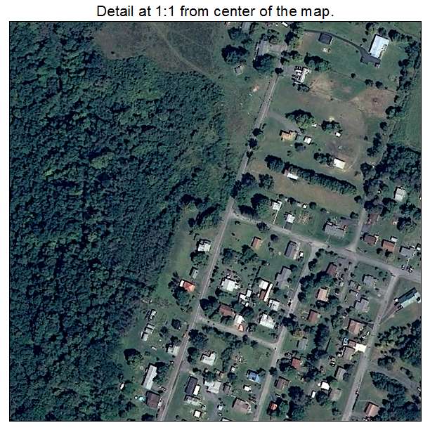 Elk Garden, West Virginia aerial imagery detail