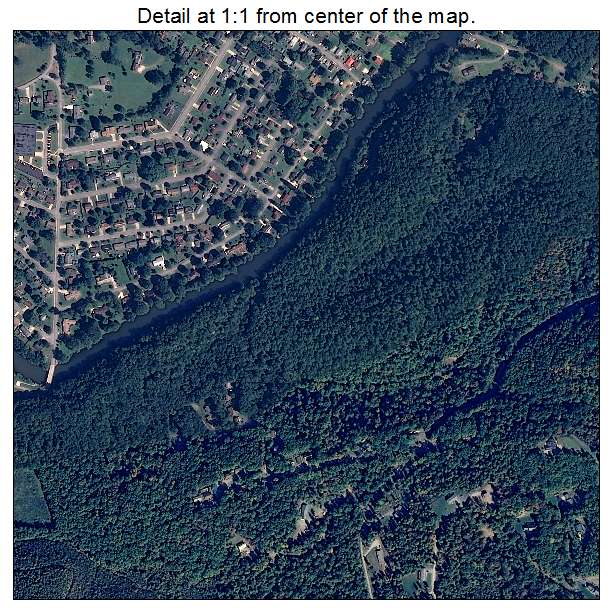 Elkins, West Virginia aerial imagery detail