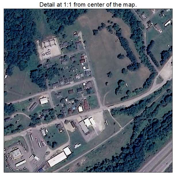 Ellenboro, West Virginia aerial imagery detail