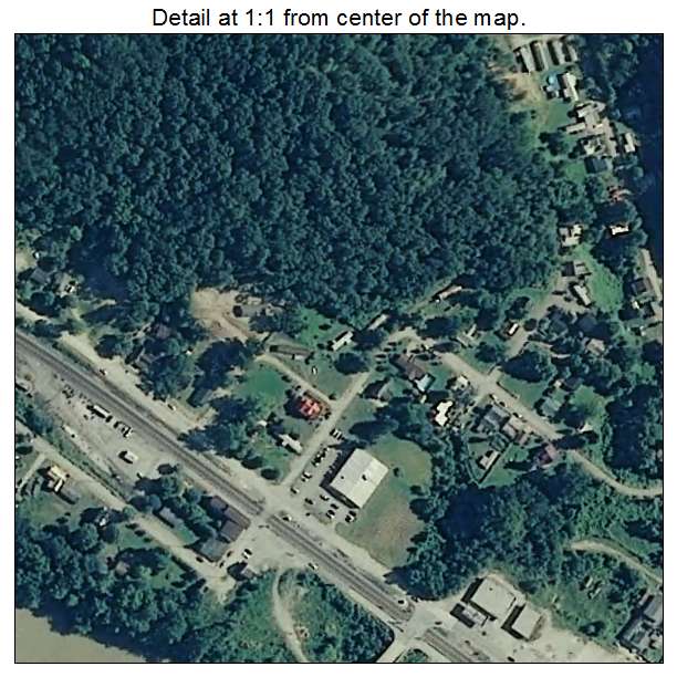 Fort Gay, West Virginia aerial imagery detail