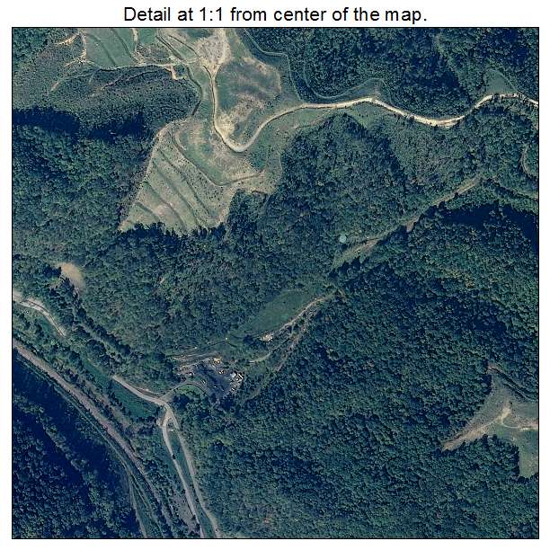 Gary, West Virginia aerial imagery detail