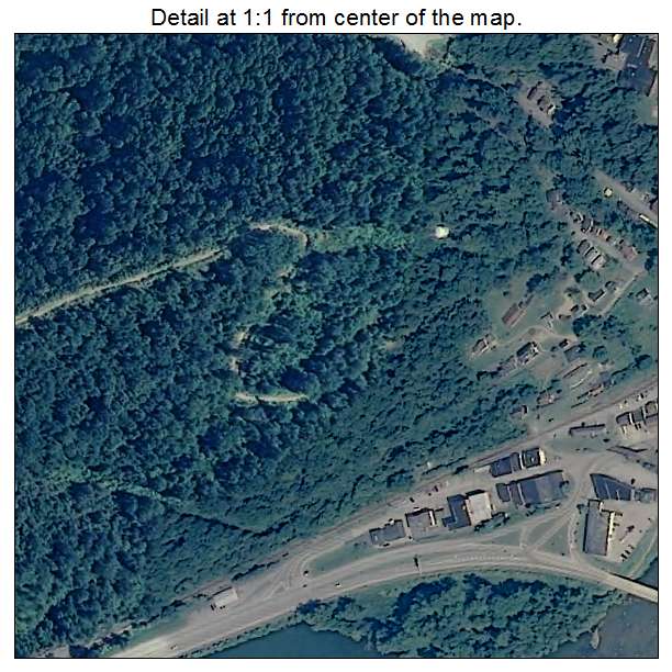 Gauley Bridge, West Virginia aerial imagery detail