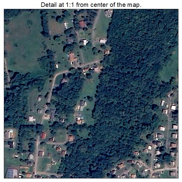 Grant Town, West Virginia aerial imagery detail