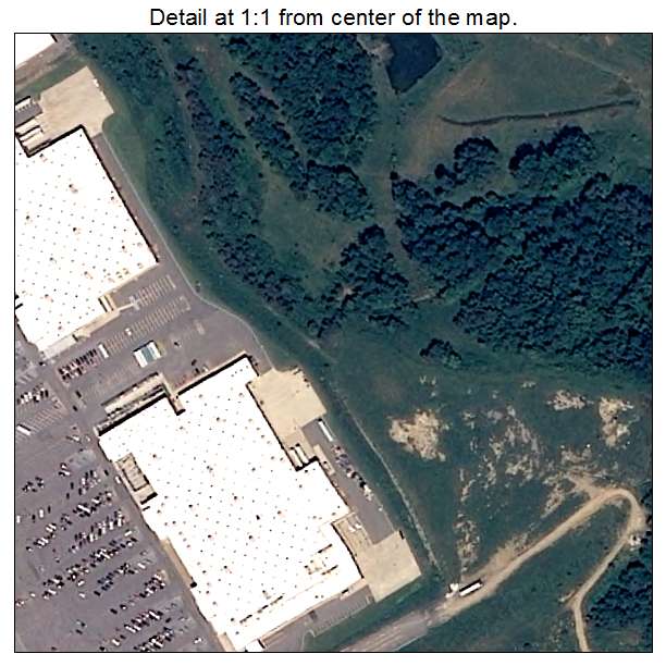 Granville, West Virginia aerial imagery detail